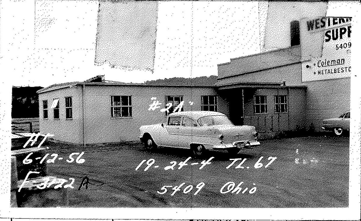 Archival property record card used as source material for an inventory form